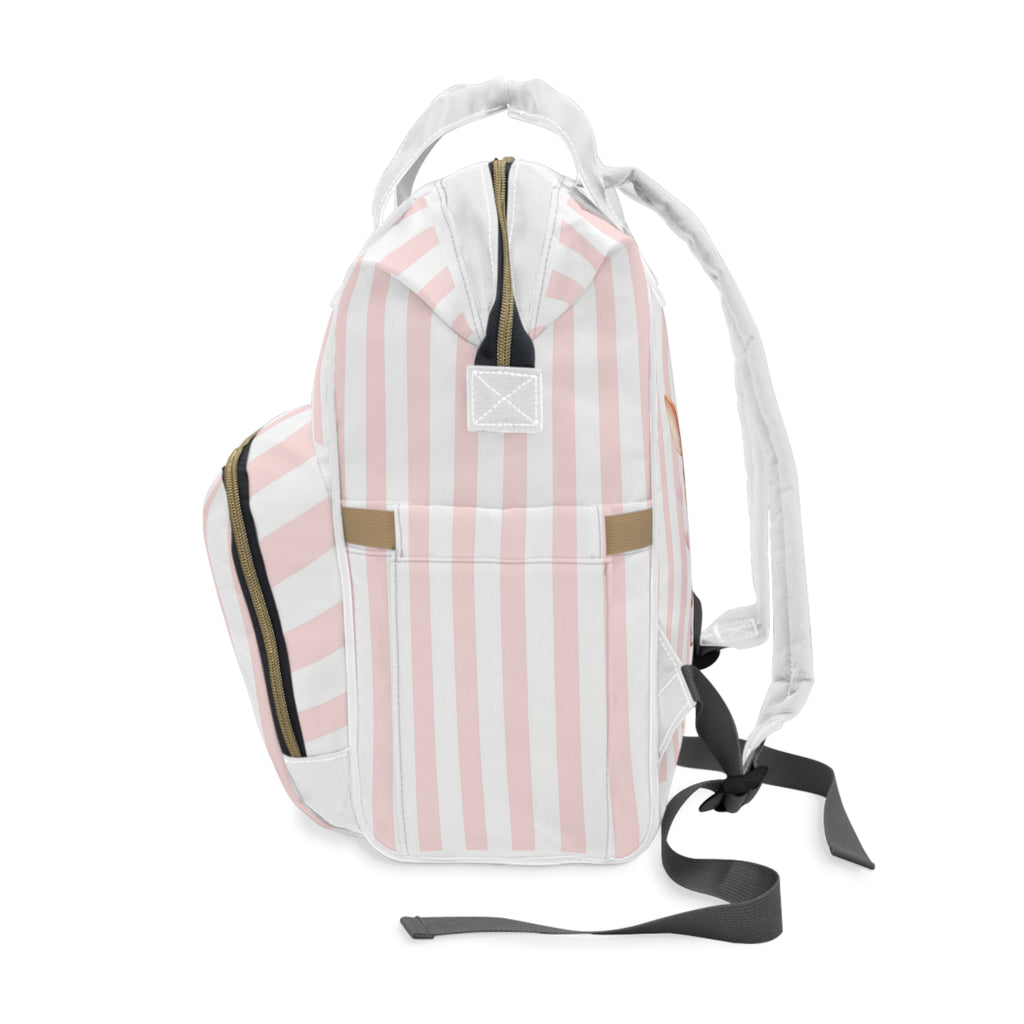Girls Giraffe Baby  Diaper Backpack with "Psalm 46:5" Scripture