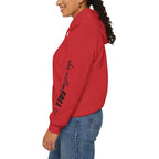God is Within Her Hoodie | Faith Christian Heart Sleeve Design