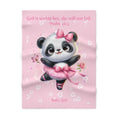 Girls Panda Baby Blanket with "Psalm 46:5" Scripture