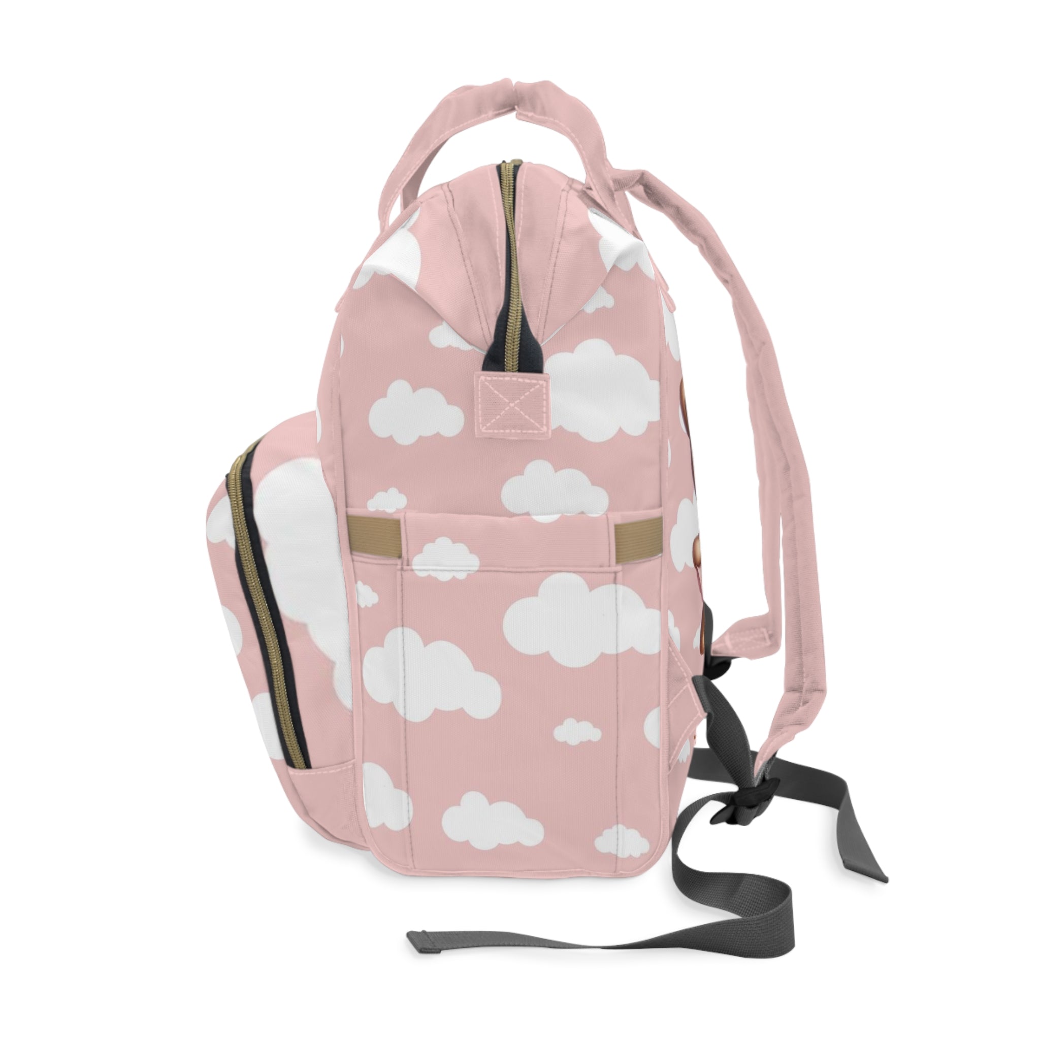 Girls Bear Baby  Diaper Backpack with "Psalm 46:5" Scripture