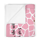 Girls Safari Baby Blanket with "Psalm 46:5" Scripture