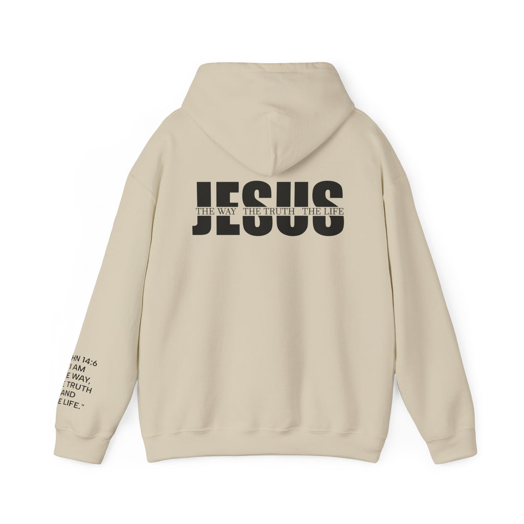 Men Hoodie - John 14:6 | JESUS THE WAY THE TRUTH THE LIFE