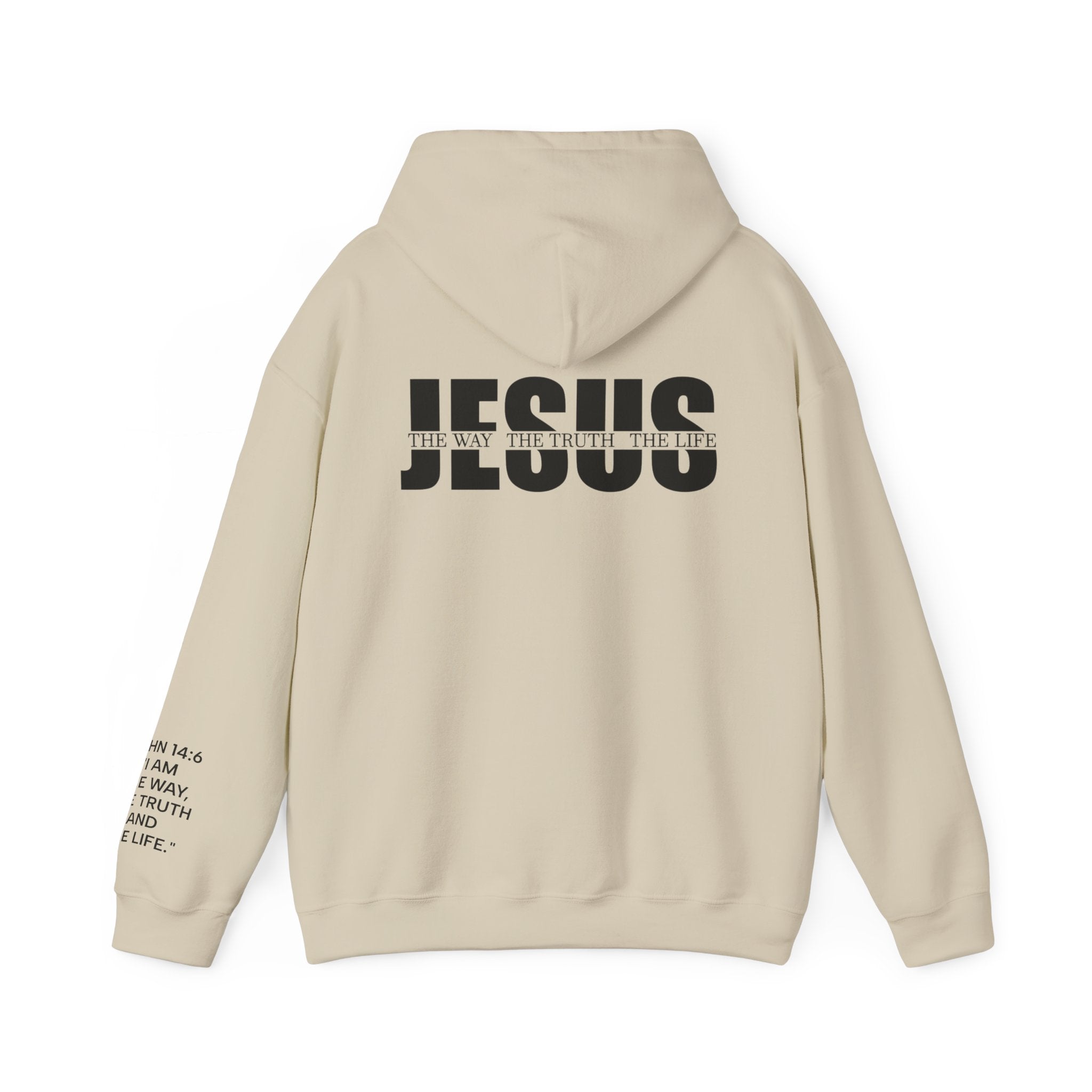 Men Hoodie - John 14:6 | JESUS THE WAY THE TRUTH THE LIFE