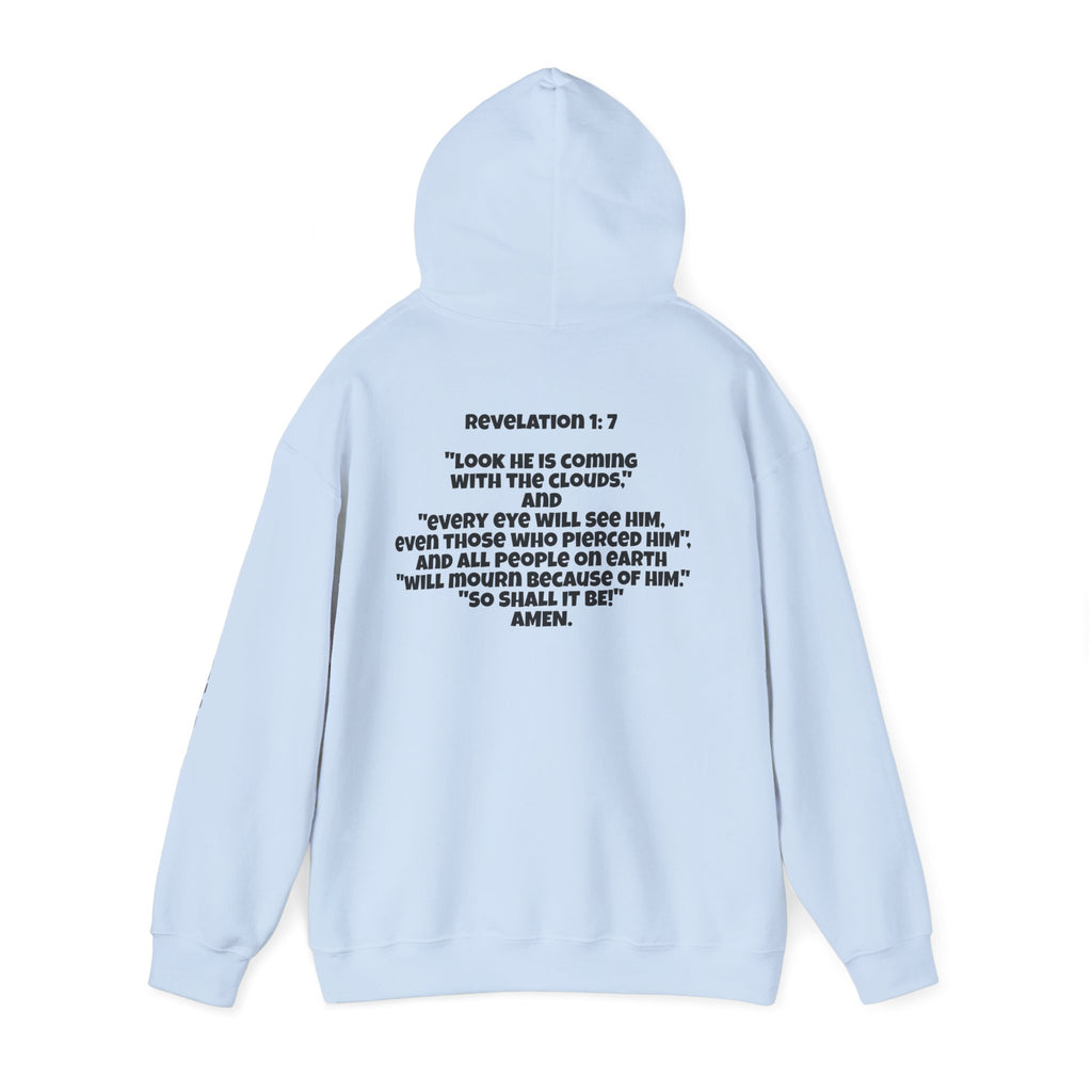 Men & Women Hoodie (Unisex) - Revolation 1: 7 Cross Hoodie | Bible Verse Scripture