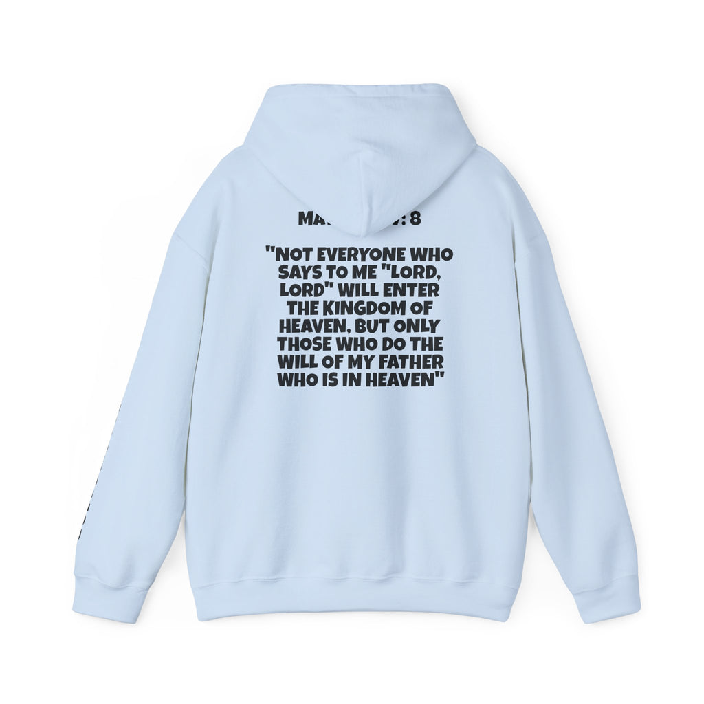 Men & Women Hoodies (Unisex) - Matthew 7: 8 Cross Hoodie | Bible Verse Scripture