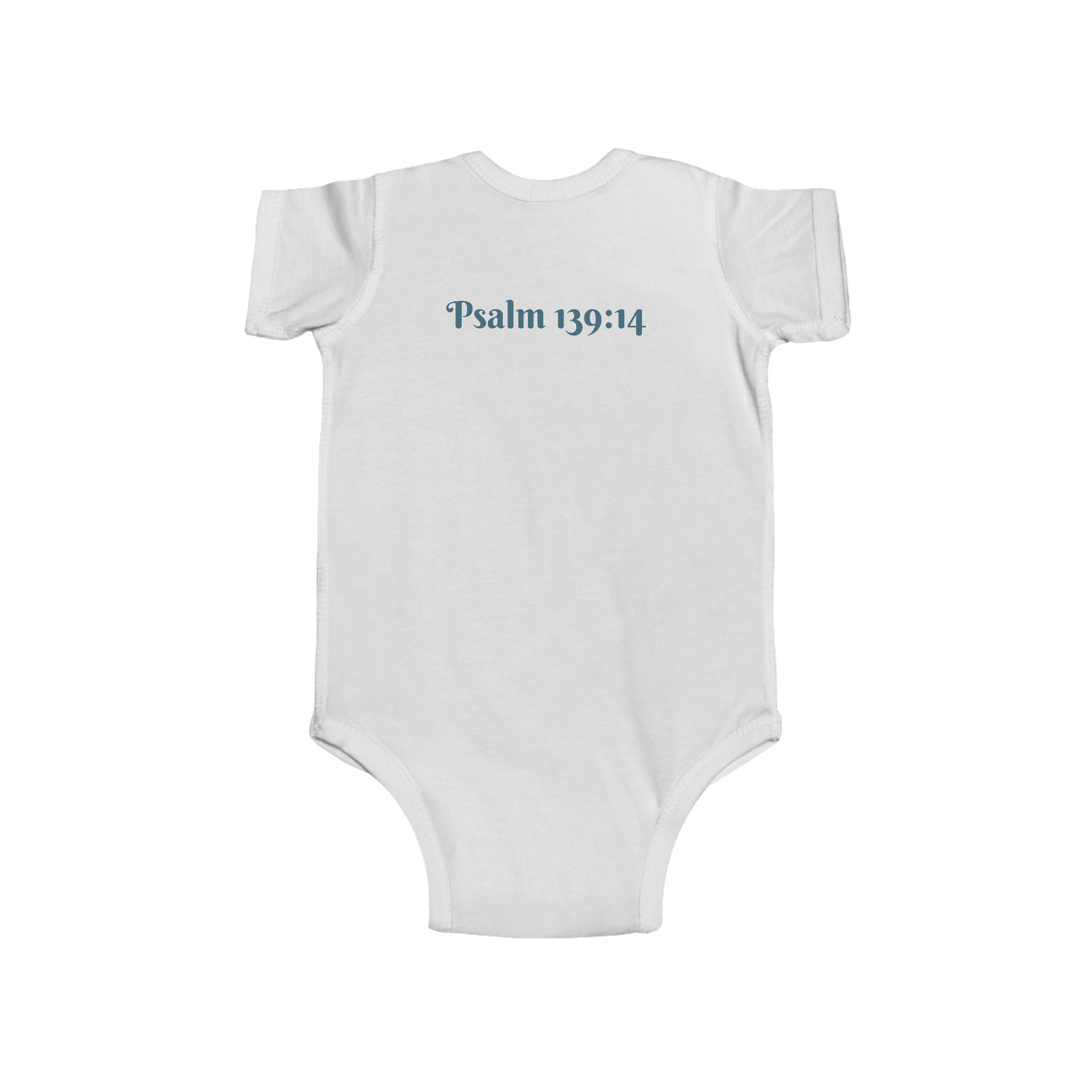 Boys Crocodile Infant Bodysuit  with "Psalm 139:14" Scripture