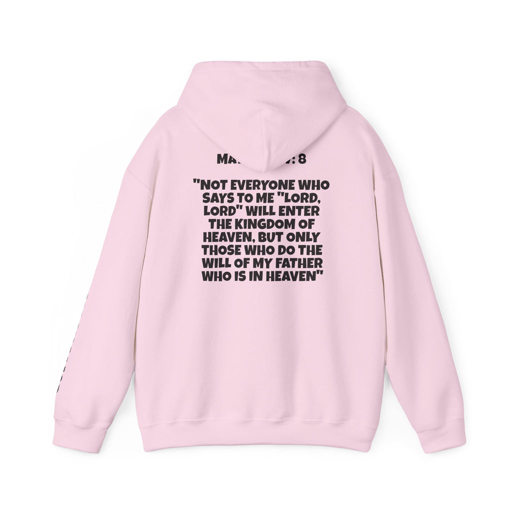 Men & Women Hoodies (Unisex) - Matthew 7: 8 Cross Hoodie | Bible Verse Scripture