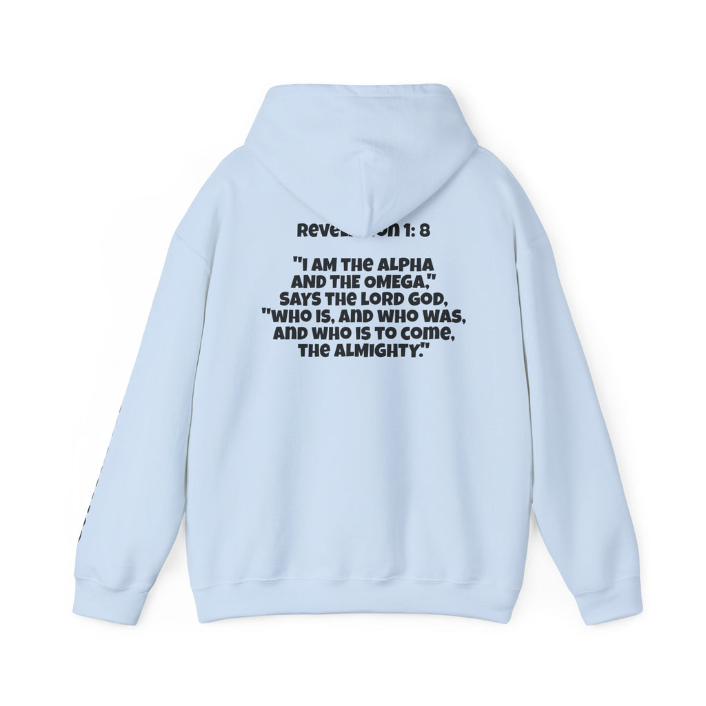Men & Women Hoodie (Unisex) - Revolation 1: 8 Cross Hoodie | Bible Verse Scripture