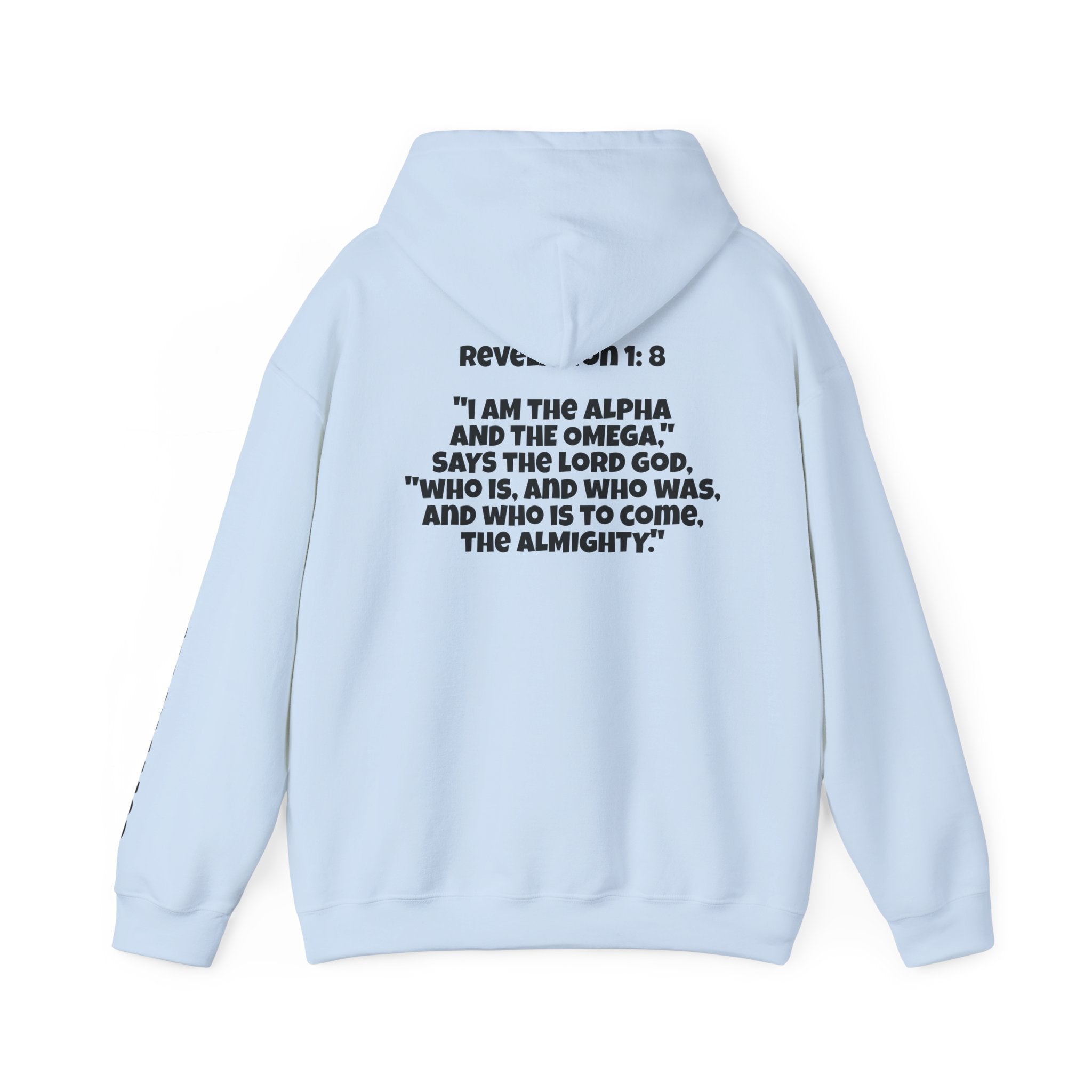 Men & Women Hoodie (Unisex) - Revolation 1: 8 Cross Hoodie | Bible Verse Scripture