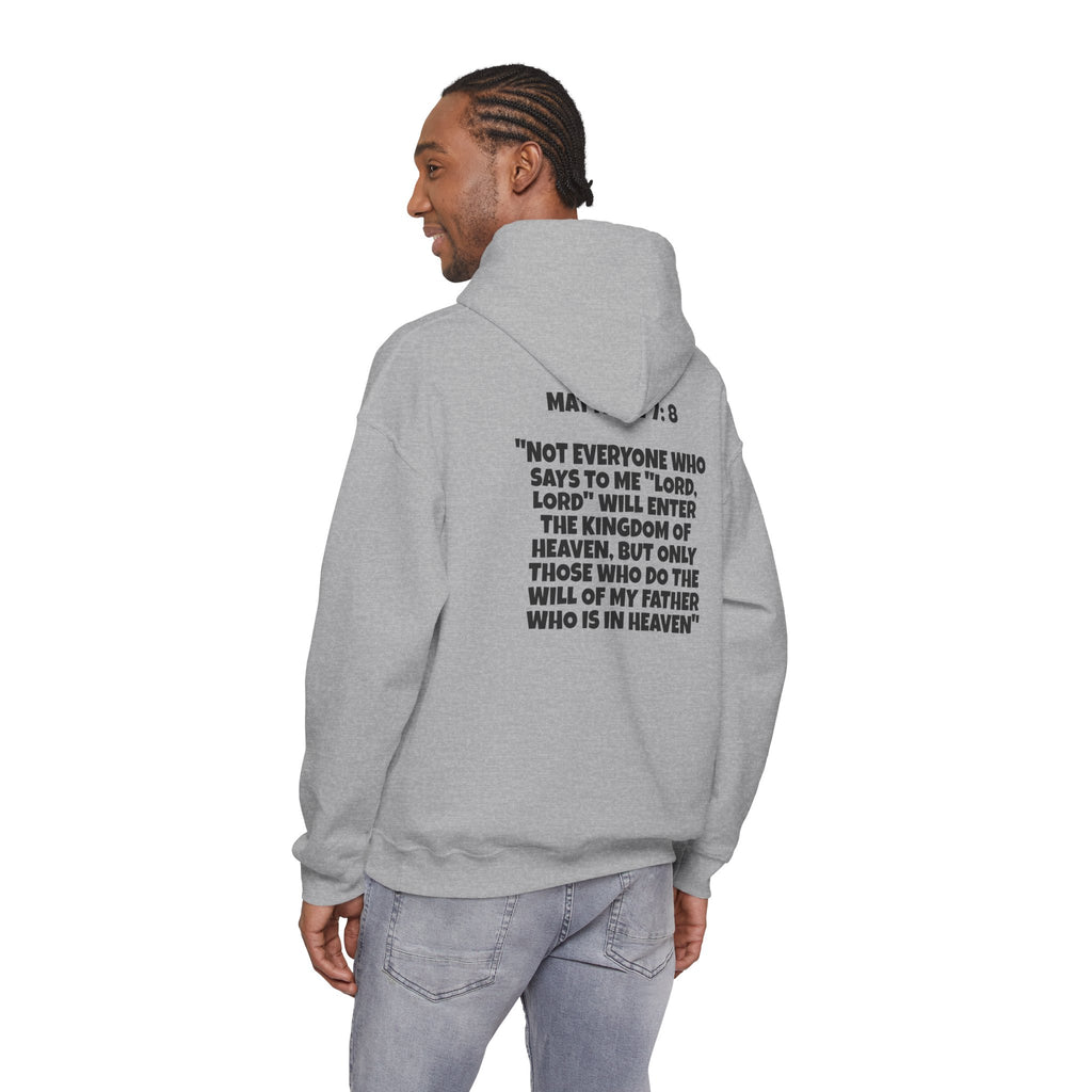 Men & Women Hoodies (Unisex) - Matthew 7: 8 Cross Hoodie | Bible Verse Scripture
