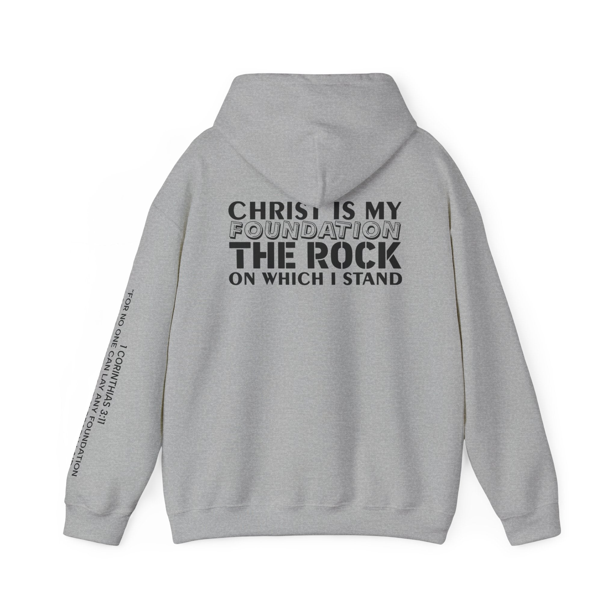 Men Hoodie - 1 Corinthians 3:11 | CHRIST IS MY FOUNDATION