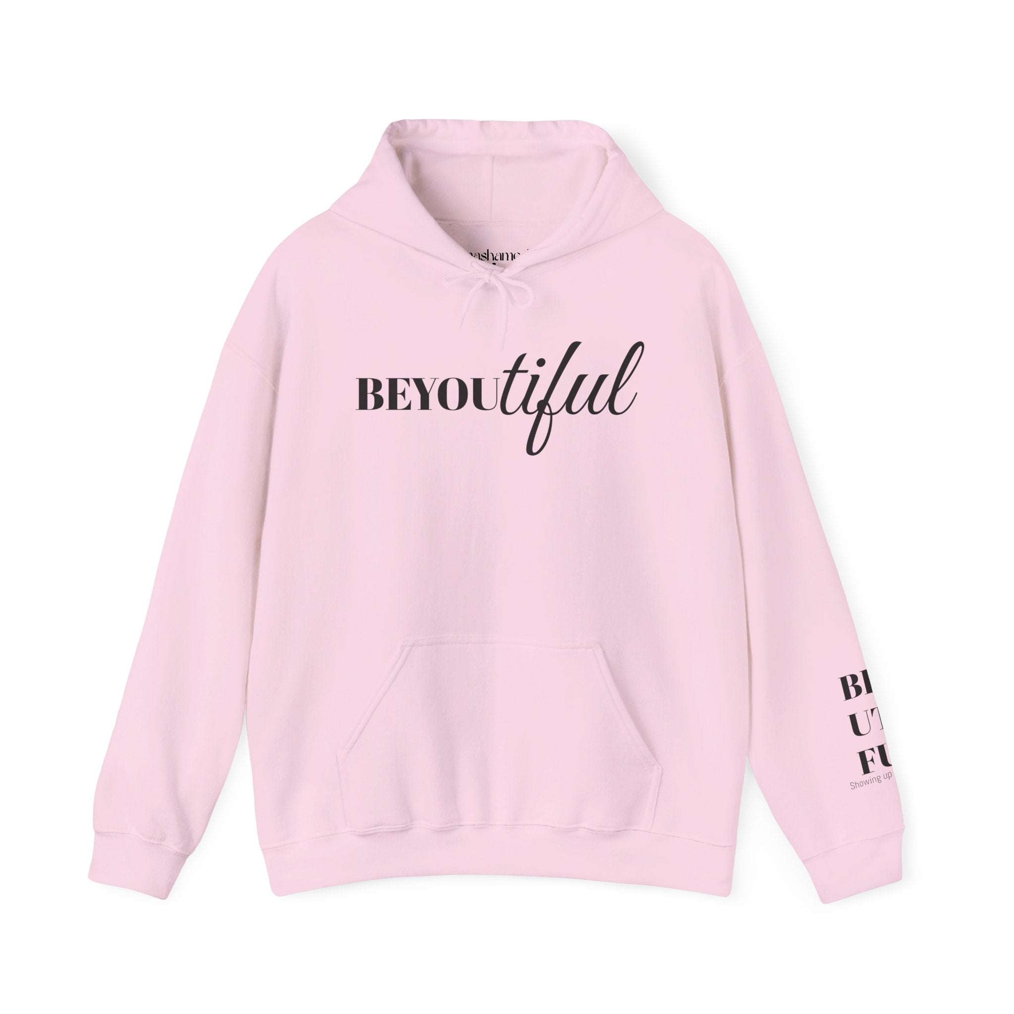 BEYOUtiful Hoodie | Faith Christian Heart Sleeve Design