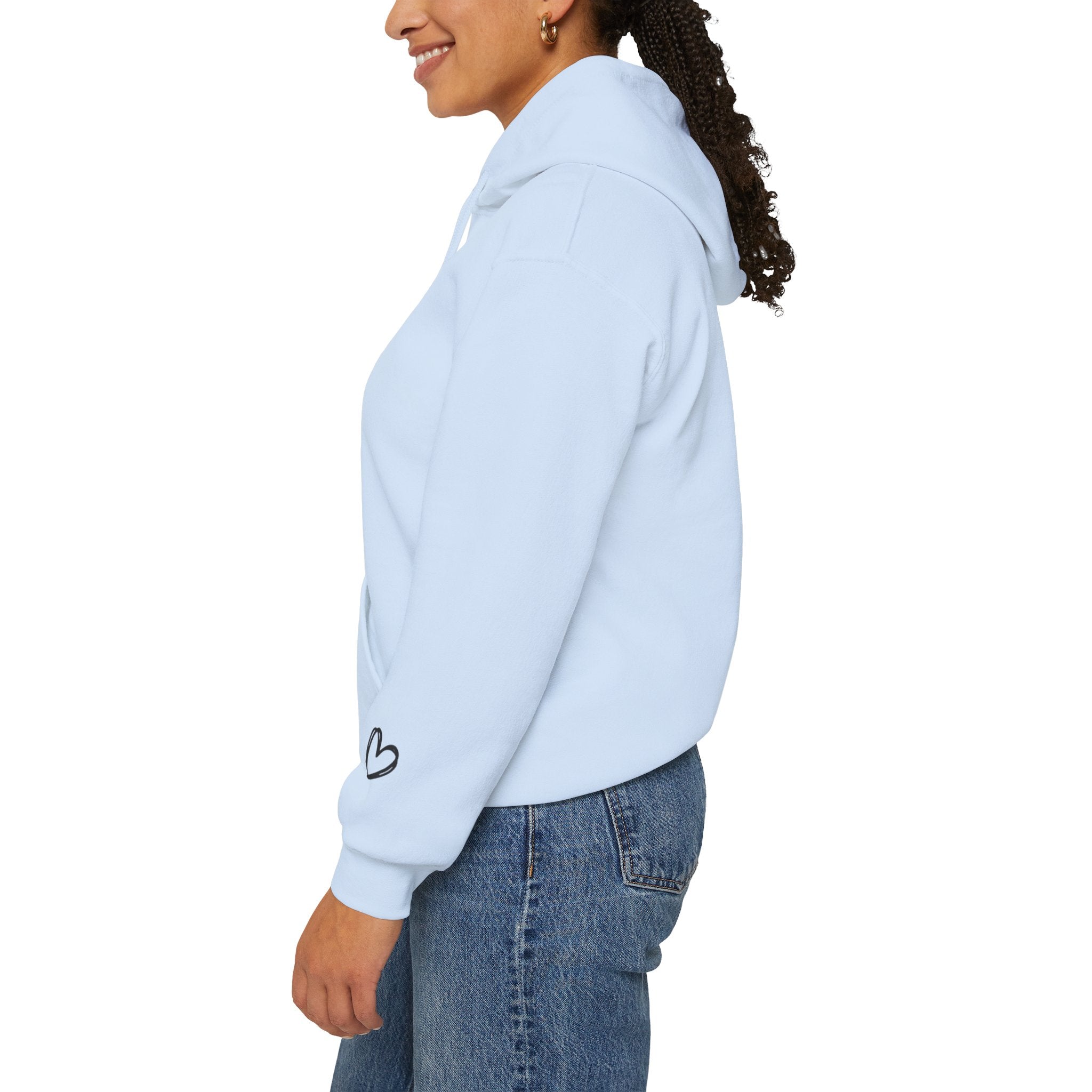 Love like Jesus Hoodie | Faith Christian Heart Sleeve Design