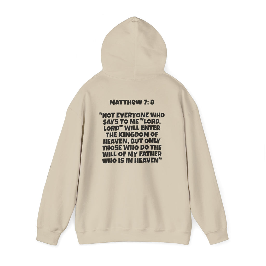 Men & Women Hoodies (Unisex) - Matthew 7: 8 Cross Hoodie | Bible Verse Scripture