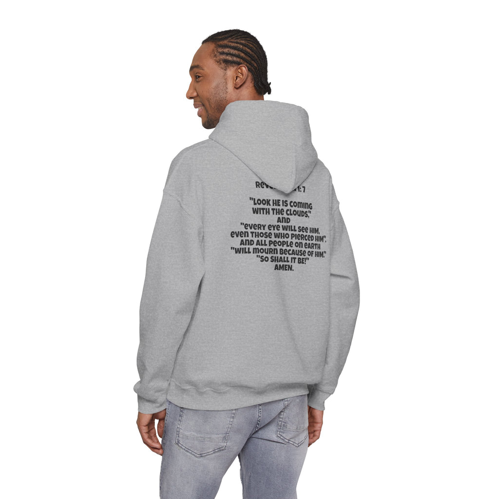 Men & Women Hoodie (Unisex) - Revolation 1: 7 Cross Hoodie | Bible Verse Scripture