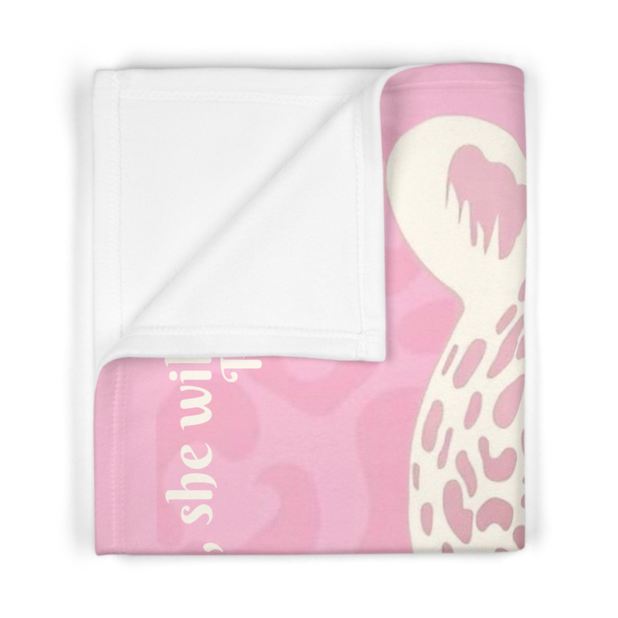 Girls Leopard Baby Blanket with "Psalm 46:5" Scripture