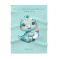 Boys Dinosaur Baby Blanket with "Psalm 139:14" Scripture