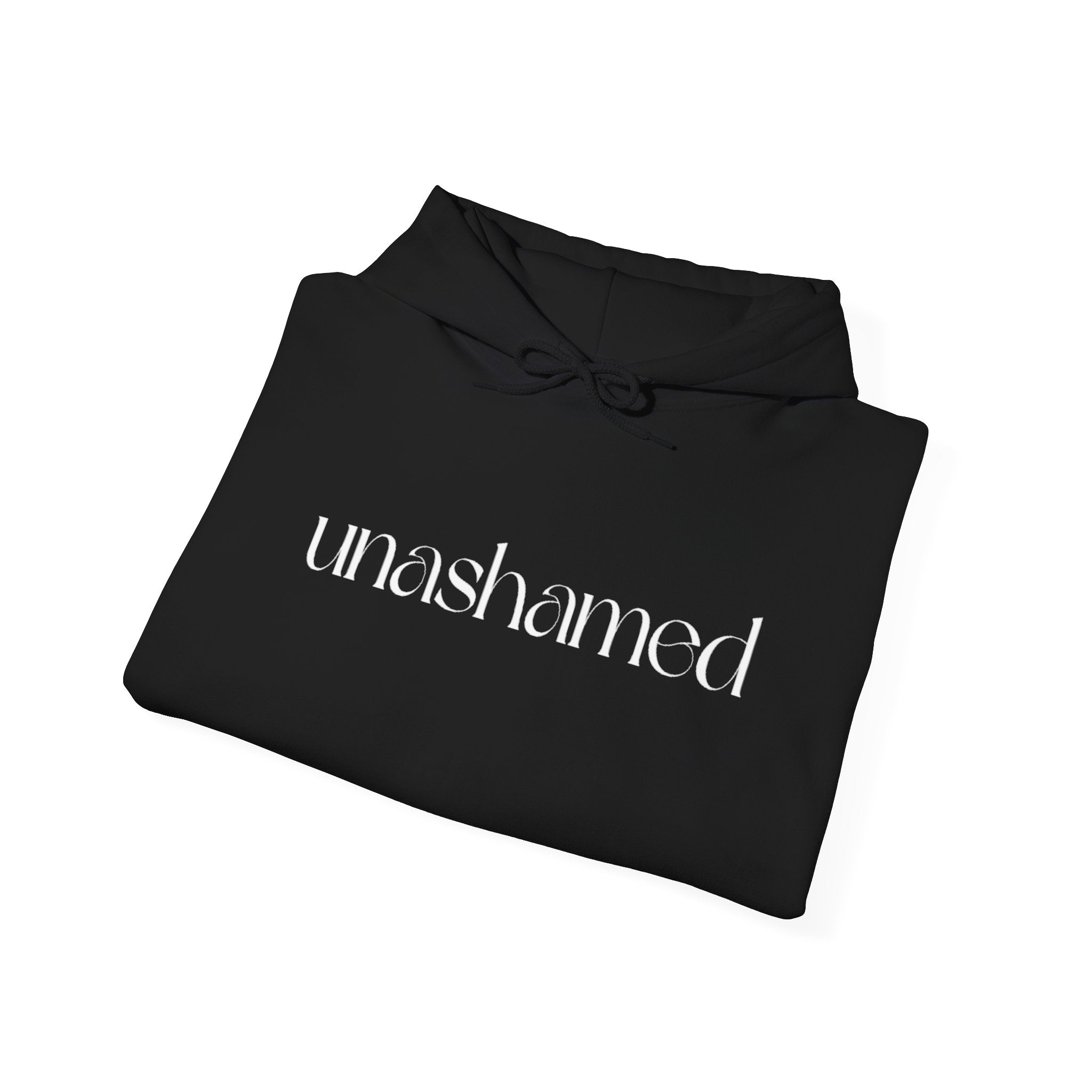 Men & Women Hoodies (Unisex) - I am UNASHAMED white font