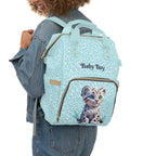 Boys Leopard Baby Diaper Backpack with "Psalm 139:14" Scripture