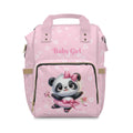 Girls Panda Baby Diaper Backpack with "Psalm 46:5" Scripture