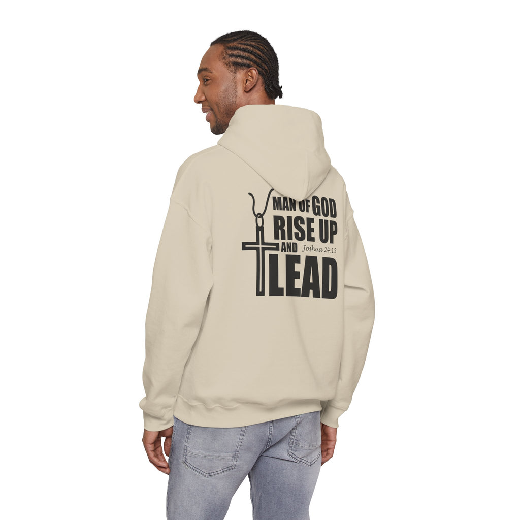 Men Hoodie - Josua 24:15 | MAN OF GOD RISE UP AND LEAD