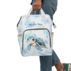 Boys Turtle Baby Diaper Backpack with "Psalm 139:14" Scripture