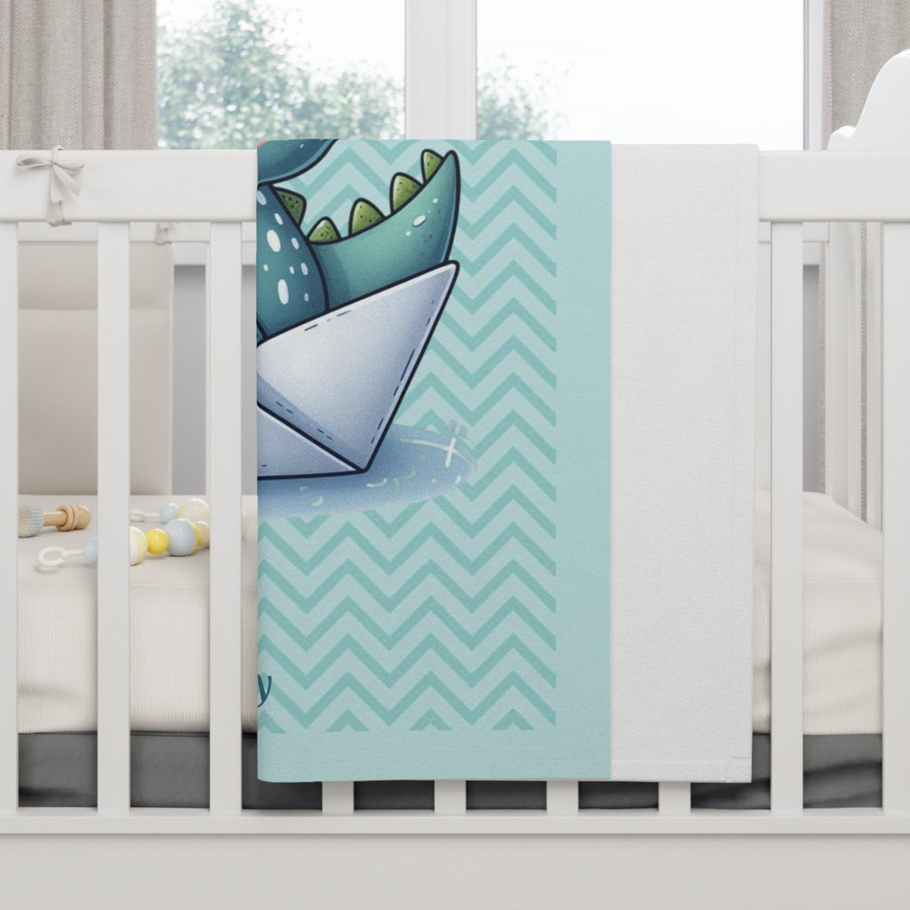 Boys Crocodile Baby Blanket with "Psalm 139:14" Scripture
