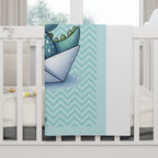 Boys Crocodile Baby Blanket with "Psalm 139:14" Scripture