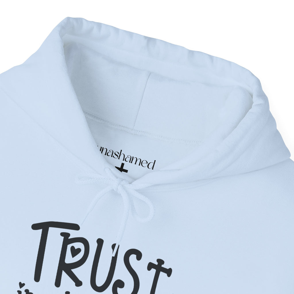 Trust in the Lord Hoodie | Faith Christian Heart Sleeve Design